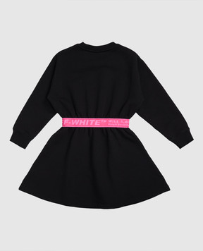 Off-White Children's black dress with logo 44GDF002F5F001