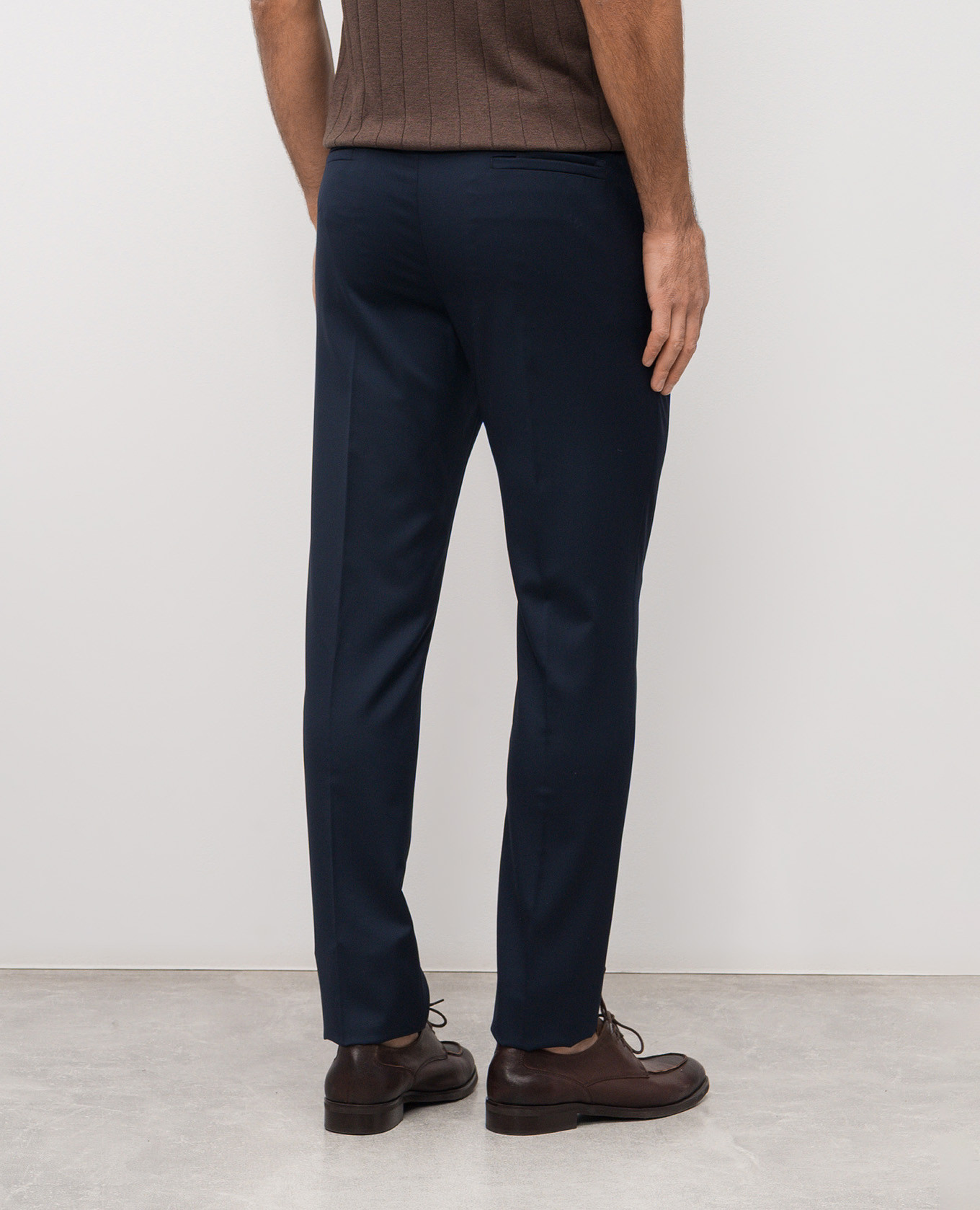 Blue wool pants Enrico Mandelli 4