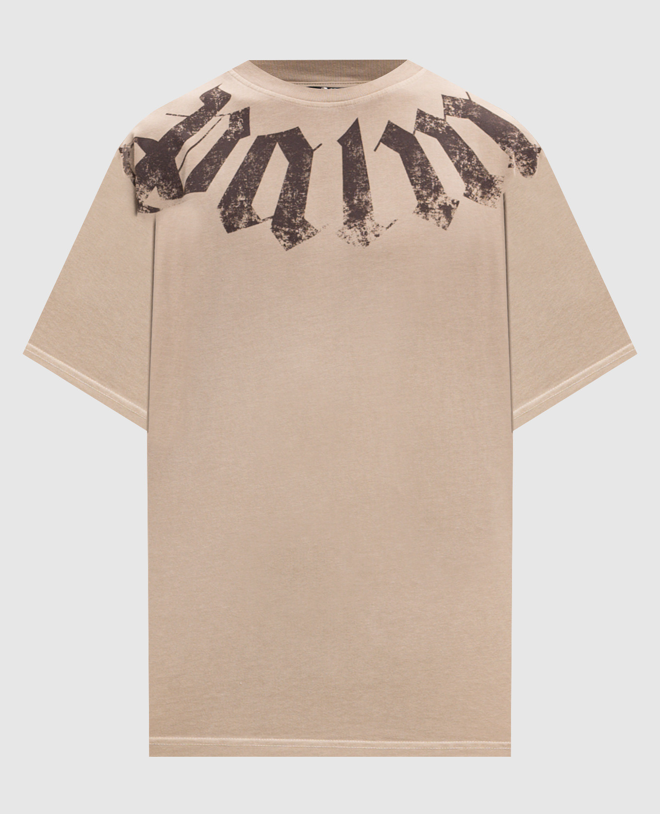 Brown T-shirt with logo print