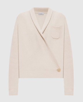 Brunello Cucinelli Ivory cashmere cardigan M12724306P
