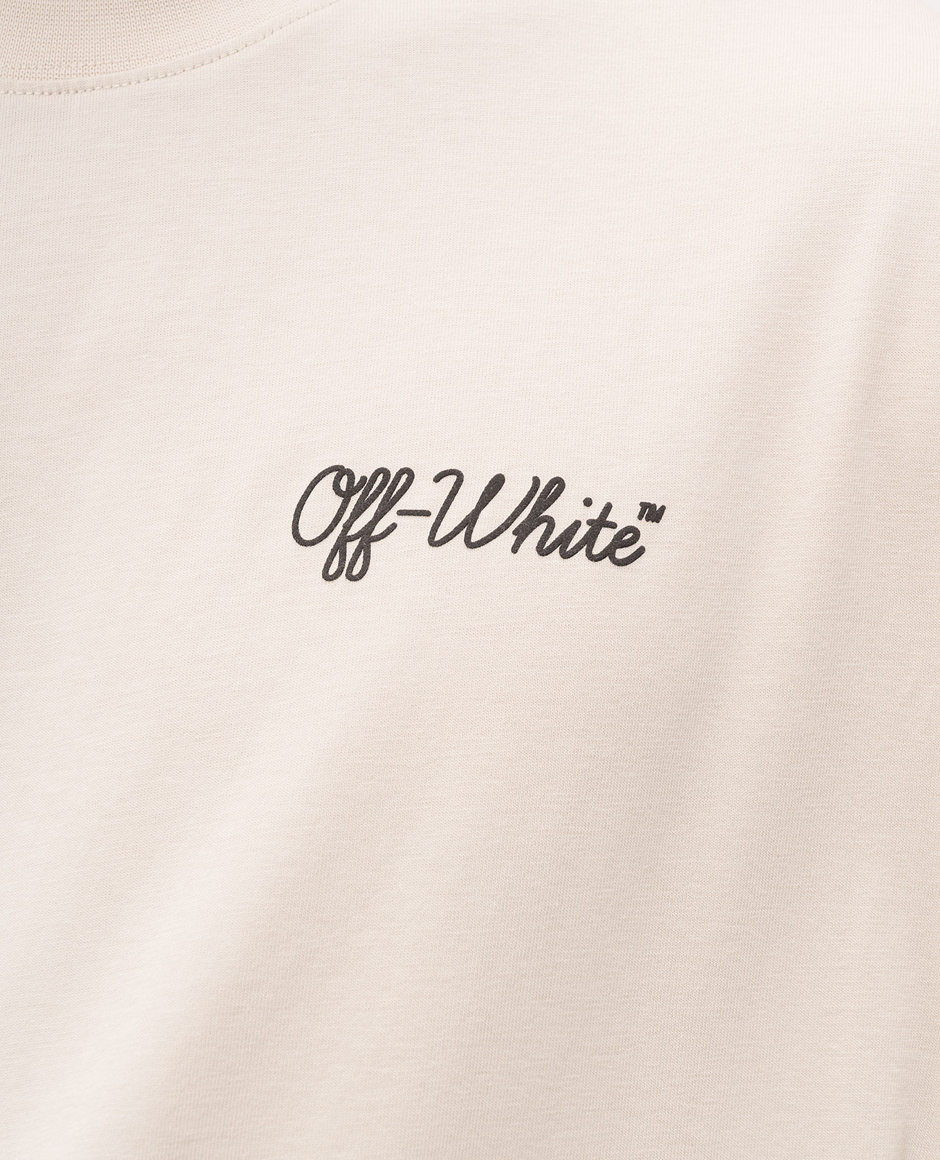 

Beige T-shirt with logo print Off-White