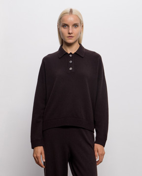 Simonetta Ravizza Jose brown cashmere jumper F06KN114T10