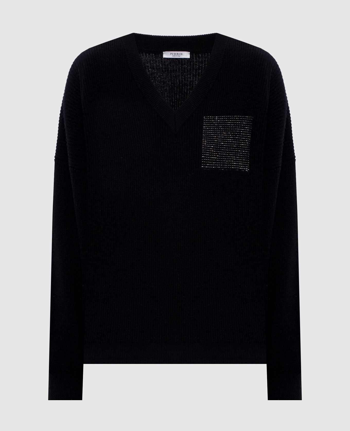 

Black wool, silk and cashmere pullover Peserico
