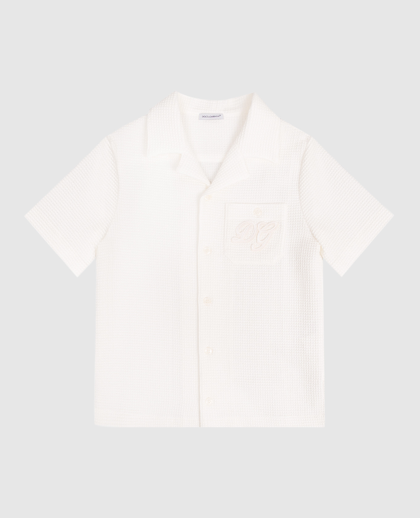 

Children's ivory shirt with monogram patch Dolce&Gabbana, Beige