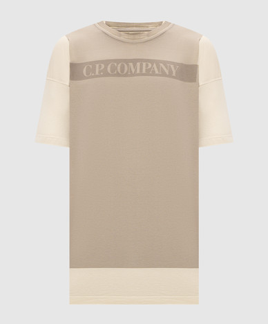 Beige T-shirt with print
