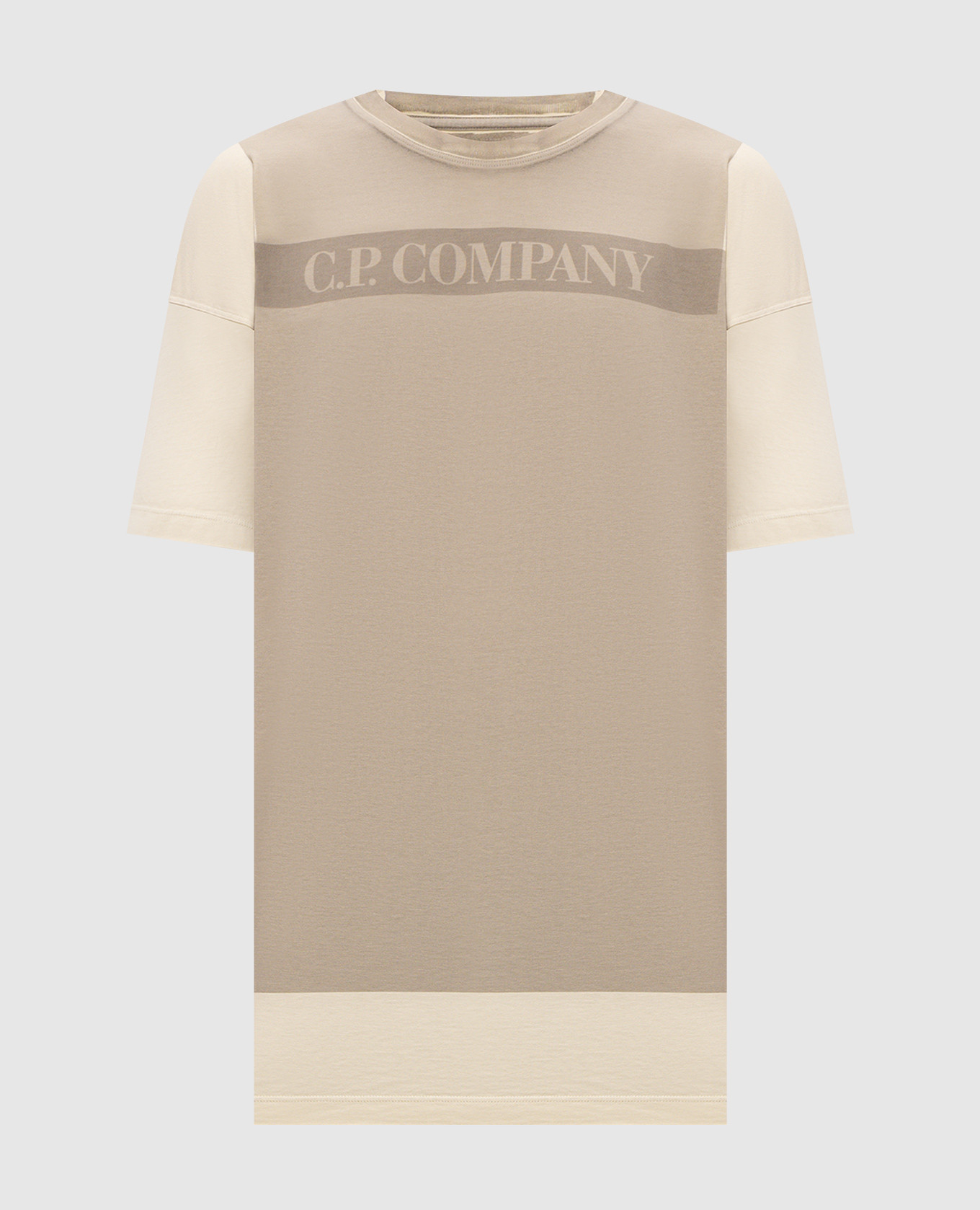 Beige T-shirt with print
