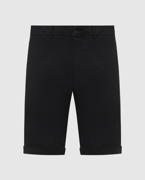 Enrico Mandelli Black shorts with lapels 0SHORT5653