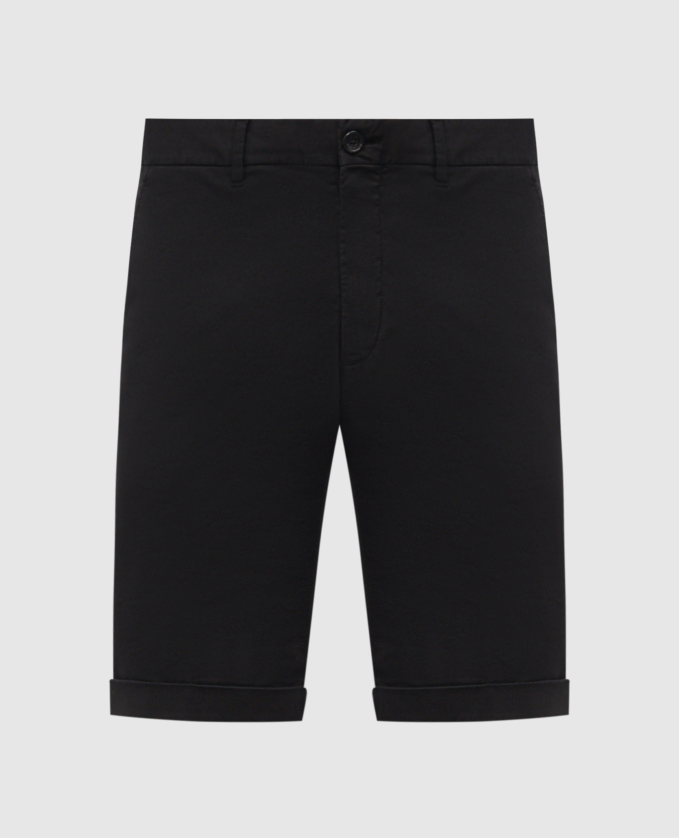 Black shorts with lapels