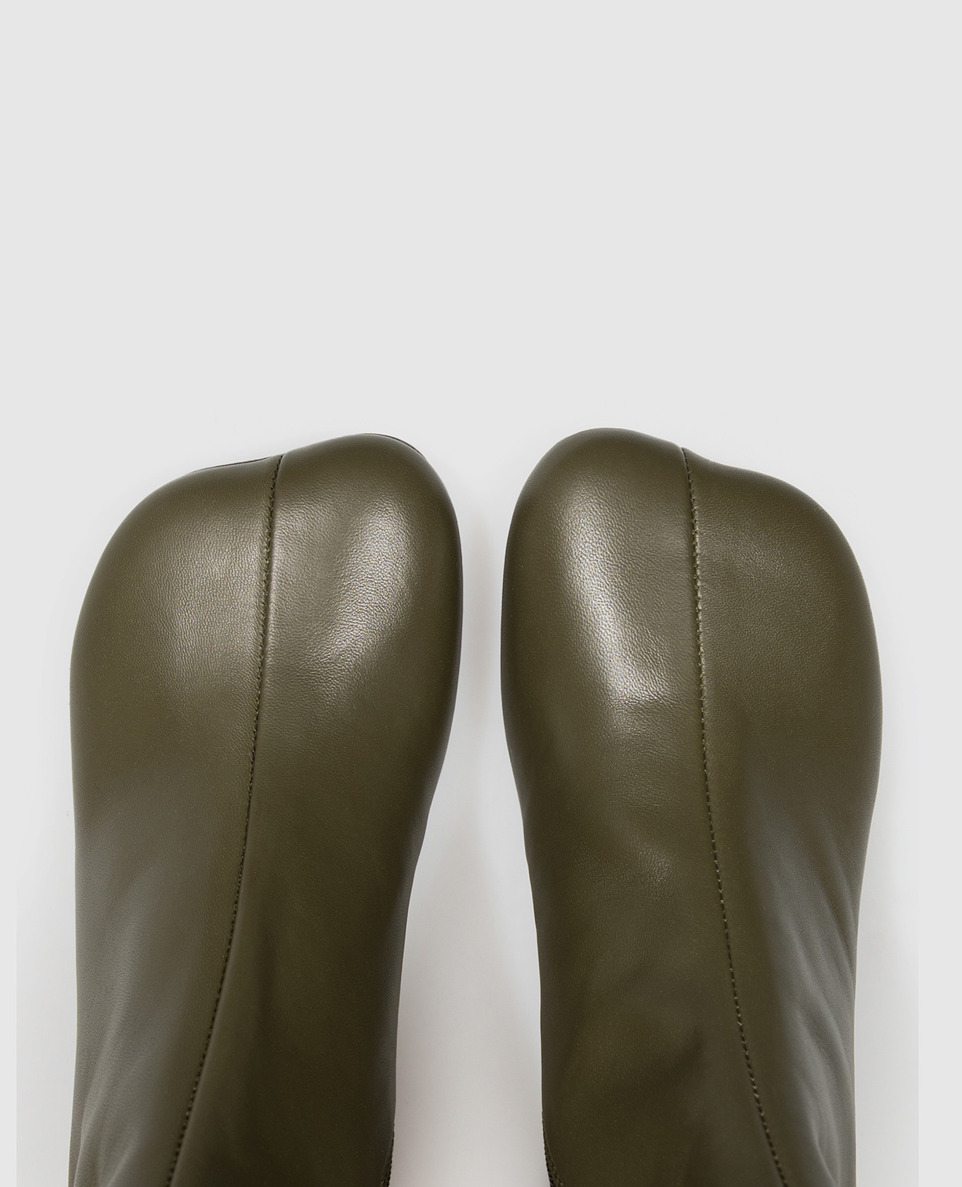 Khaki leather ankle boots Maison Margiela MM6 4