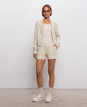 Off-White Beige top with logo pattern 29A00710T