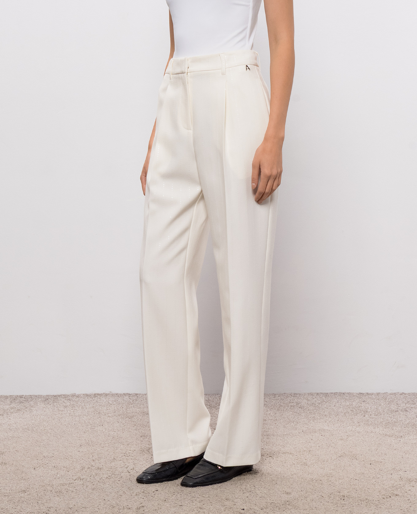 Ivory sequined pants Twinset 3