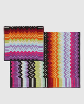 Missoni Home Set of Giacomo terry towels in branded pattern 2 pcs 1G3SP99827