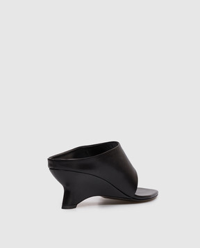 Khaite Marlow black leather mules F31081027