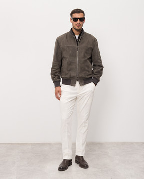 ISAIA Brown wool cardigan MG8019YP005