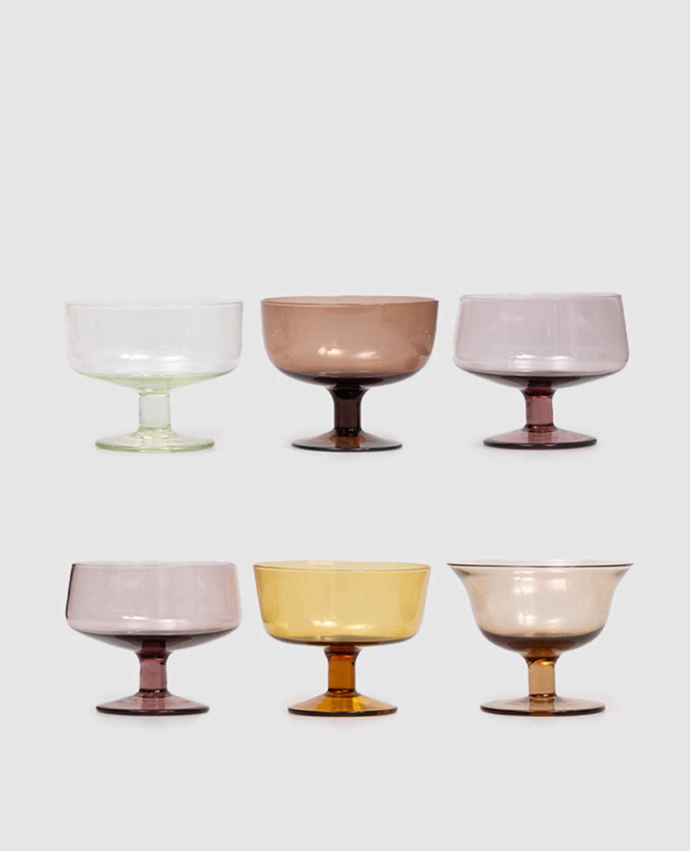 

Set of glass dessert bowls 6 pcs Bitossi Home, White