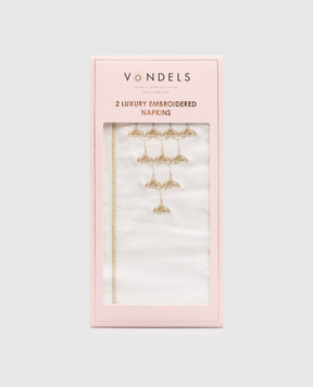 Vondels Set of white serving napkins CHAMPAGNE TOWER with linen 3250000450016