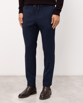 Slowear Blue wool, silk and linen pants 1T007790490