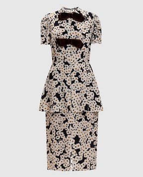 Valentino White silk dress with floral print 8B3VAJ809WW