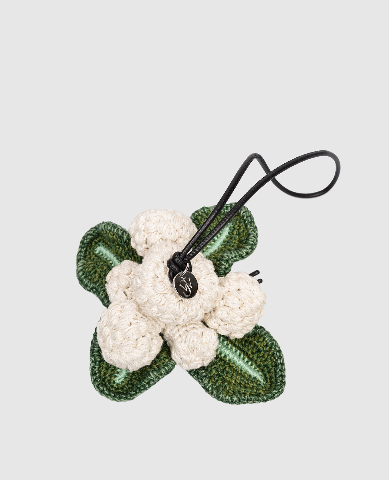 

Knitted cauliflower-shaped bag charm JW Anderson, White
