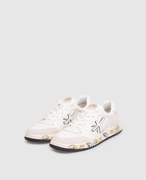 Premiata MARC children's white leather sneakers 352895232835