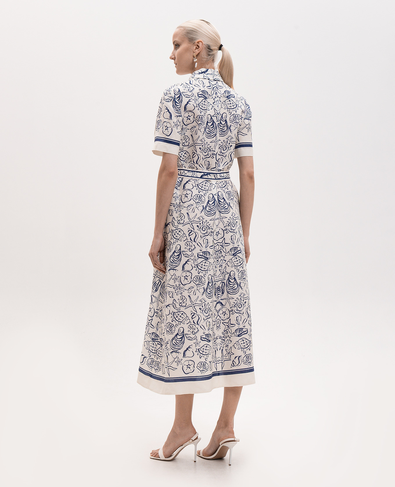 

Audria ivory linen shirt dress Simkhai, Beige
