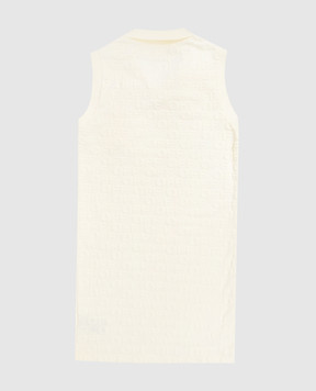 Off-White Children's yellow polo dress with textured logo 44GDH009S26J001