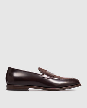 Brunello Cucinelli Brown leather glossy loafers MZUFXEU678