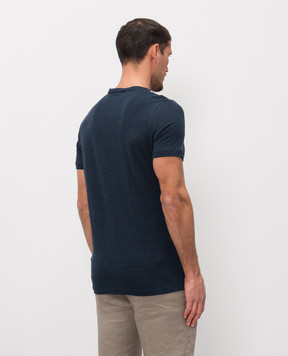 MooRER MIKE blue linen t-shirt MIKELI1