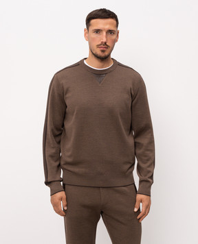 Stefano Ricci Brown wool and silk jumper K606431G42F26318