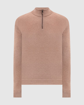 Canali Beige wool and cashmere sweater MK02547C1216