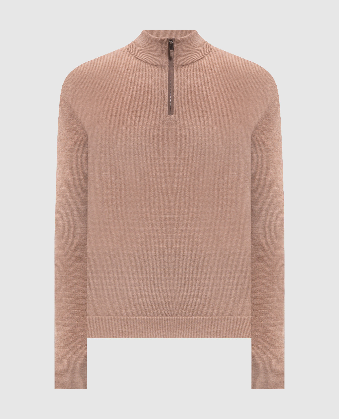 Beige wool and cashmere sweater