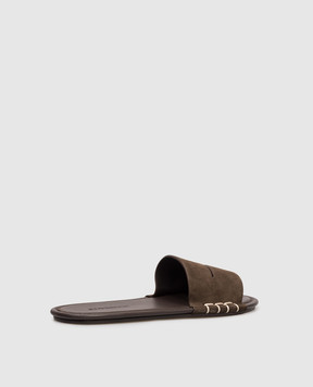 JW Anderson Brown suede flip-flops FL0009LA0364