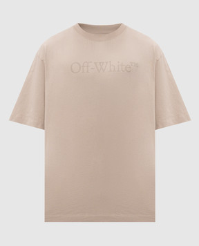 Off-White Beige T-shirt with logo print 44MAA120S26J00H