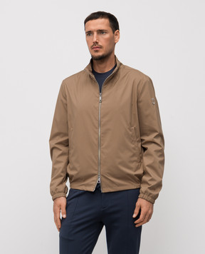 Stilnology Brown windbreaker with logo 73T419