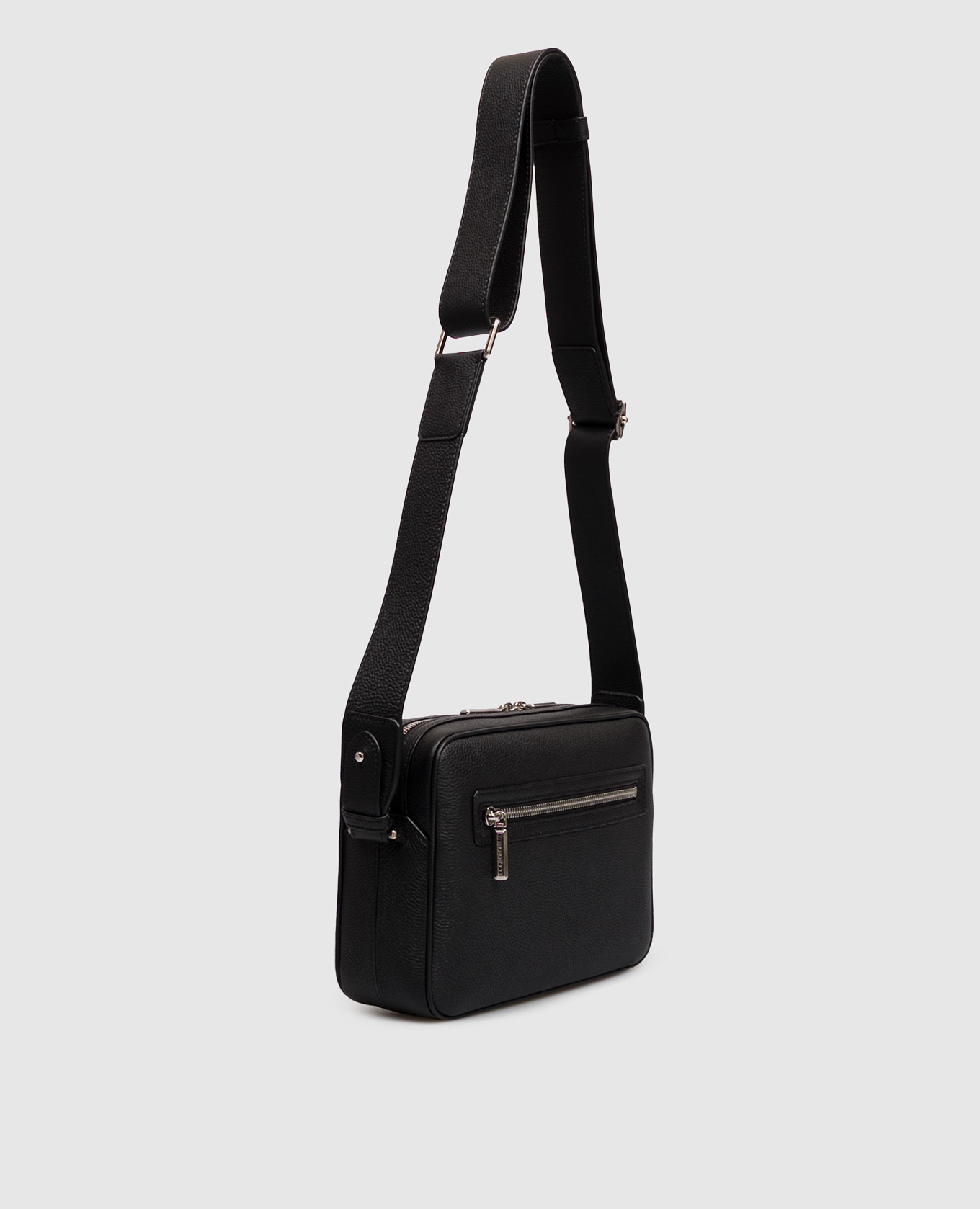 Black leather bag with emblem Stefano Ricci 3