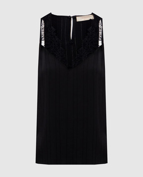 Twinset Black top with lace 262TP2124