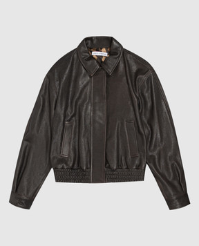 Dolce&Gabbana Children's brown leather jacket L53B06G7QNW812+