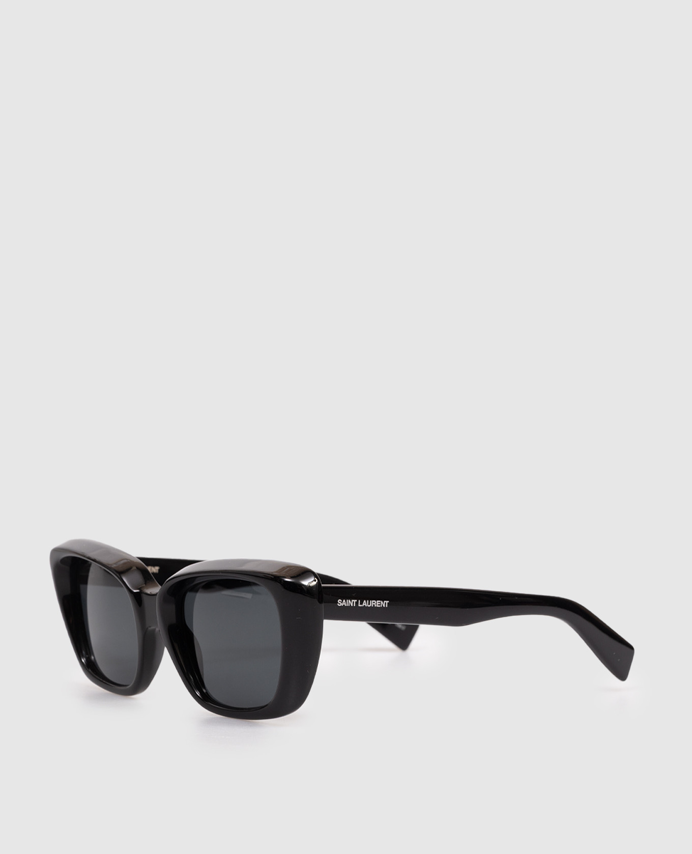 Black sunglasses with logo print Saint Laurent 3