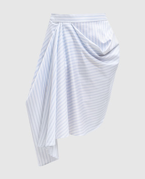 JW Anderson White striped skirt with drapery SK0206PG1892