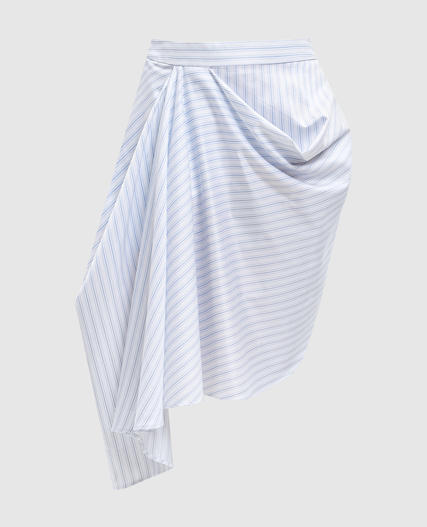 White striped skirt with drapery