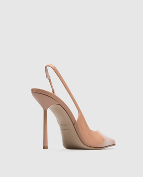 Le Silla Vivienne beige patent slingbacks 4206D090BXPPGSL