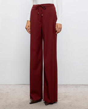 Max Mara CRISMA burgundy wool pants MSTCRISMA