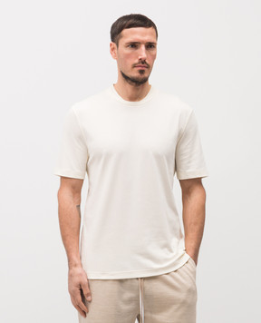 Brett Johnson White T-shirt with silk SS26J13JA110IVO