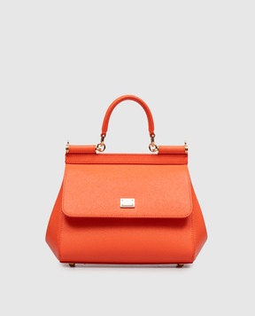 Dolce&Gabbana Orange leather bag Sicily BB6003B1001