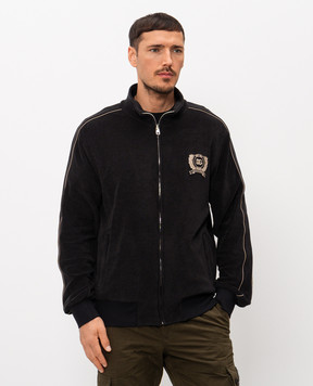 Dolce&Gabbana Black terry sports jacket G9CCDZHU7XG