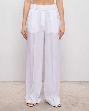 Peserico White linen pants P0412402647