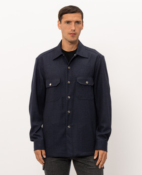 Stefano Ricci Blue cashmere shirt SP008423L109HA