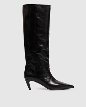 Premiata Black leather glossy boots M6804TEX