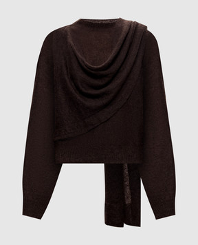 Dondup Brown wool sweater with a smell DT429M01012D002