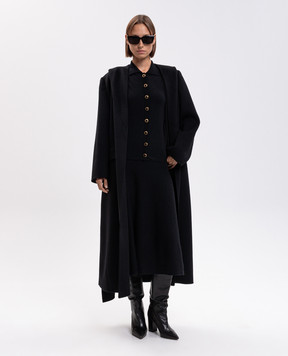 Jacob Lee Black cashmere and wool coat WWC0110AW26B